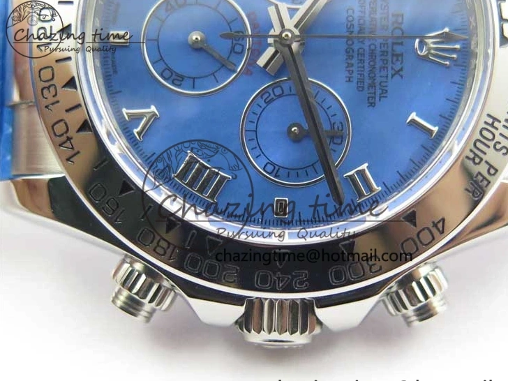 MiroTime 0215 Elegant Daytona 116519 OXF Best Edition Blue Dial on Blue Leather Strap A 3073